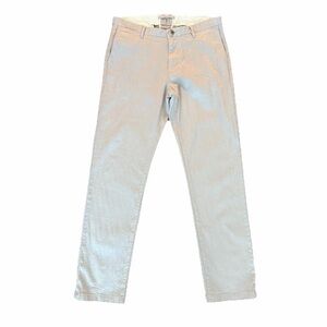 Proper Cloth Khaki Slim Tailored Pants Cotton Linen 36x33